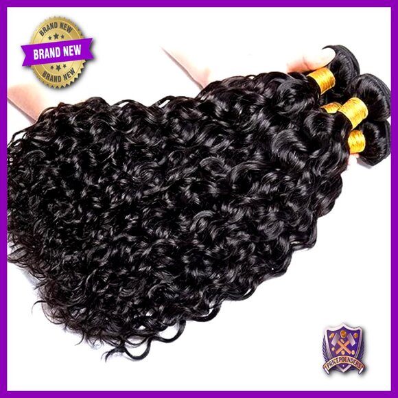 Brazilian Human Hair Extensions 18-24 Inch Water Wave Bundles 10A Grade main image 4